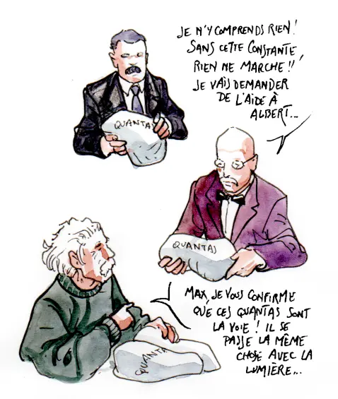 3 physiciens à l'origine des quantas discutent 